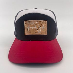 Florida Heartbeat Trucker Hat Cork Patch EKG‎ State Outline Snapback